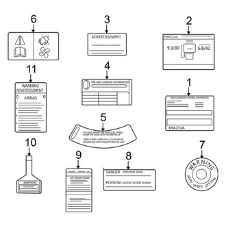 Mazda OE - Information Labels - Labels