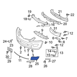 Mazda OE - Front Left Fog Light Trim
