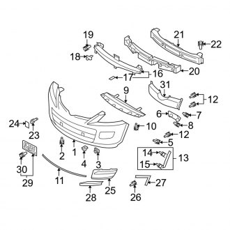 2007 Mazda CX-9 OEM Bumpers | Front & Rear — CARiD.com