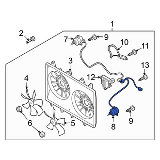 Mazda OE - Left Engine Cooling Fan Motor