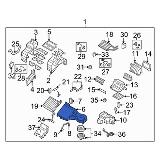 Mazda OE - Front Lower HVAC Blower Motor Housing