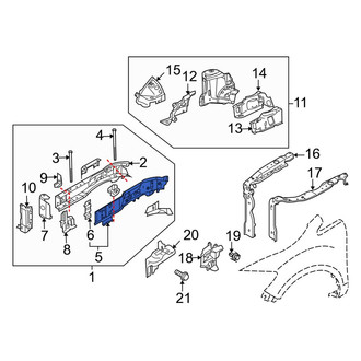 Mazda OE - Front Right Outer Frame Side Member