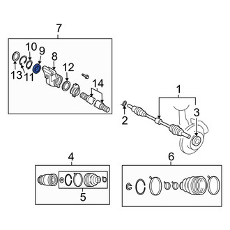 Mazda OE - Front CV Axle Shaft Carrier Bearing