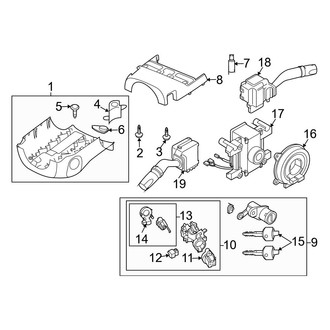 Mazda OE - Steering Column - Shroud, Switches & Levers (W/O Smart Keyless)