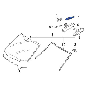 Mazda OE - Front Upper Interior Rear View Mirror Cover