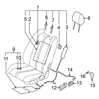Mazda OE - Front Left Seat Back Cushion Cover