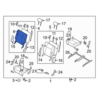 Mazda OE - Rear Right Seat Back Cushion Cover