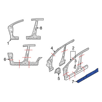 Mazda OE - Right Inner Rocker Panel