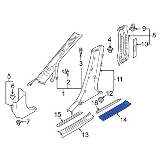 Mazda OE - Rear Left Liftgate Trim Scuff Plate