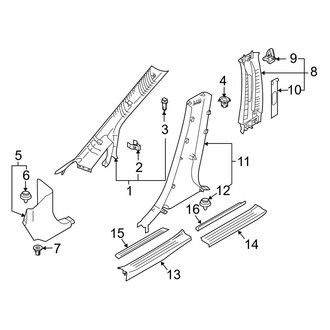 Mazda OE - Pillars, Rocker & Floor - Interior Trim