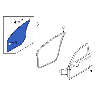 Mazda OE - Front Left Inner Door Seal