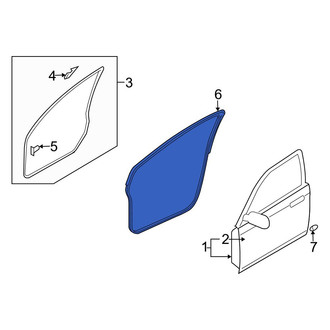 Mazda OE - Front Right Inner Door Seal