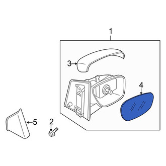 Mazda OE - Front Right Door Mirror Glass