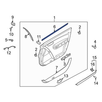 Mazda OE - Front Left Door Window Belt Weatherstrip
