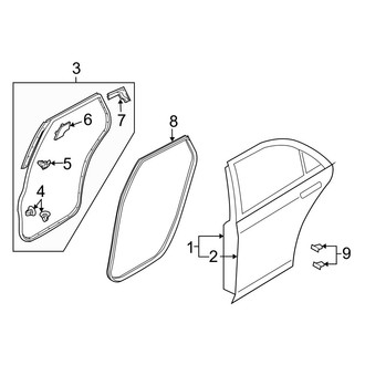 Mazda OE - Rear Door - Door & Components