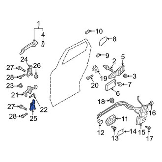 Mazda OE - Rear Left Lower Door Hinge