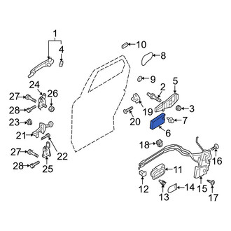 Mazda OE - Rear Right Exterior Door Handle Pad