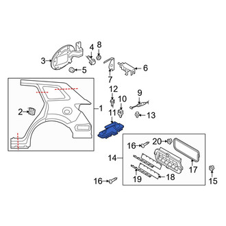 Mazda OE - Rear Fuel Door Release Handle