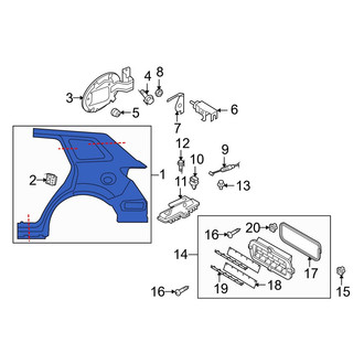 Mazda OE - Rear Left Quarter Panel