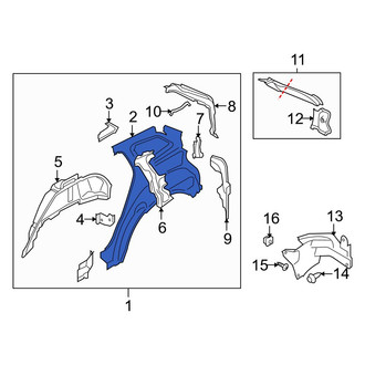 Mazda OE - Rear Left Inner Quarter Panel