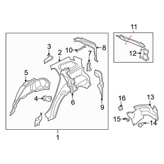 Mazda OE - Quarter Panel - Inner Structure