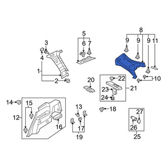 Mazda OE - Rear Right Upper Interior Quarter Panel Trim Panel