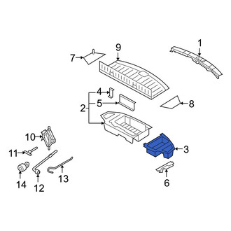Mazda OE - Rear Left Trunk Floor Storage Box
