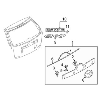 Mazda OE - Lift Gate - Exterior Trim (W/O Bright)