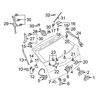 Mazda OE - Lift Gate - Lock & Hardware