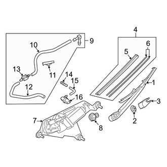 Mazda OE - Lift Gate - Wiper & Washer Components
