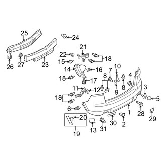 Mazda OE - Rear Bumper - Bumper & Components