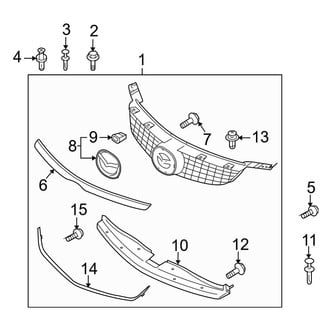 Mazda OE - Front Bumper & Grille - Grille & Components (Upper Grille)