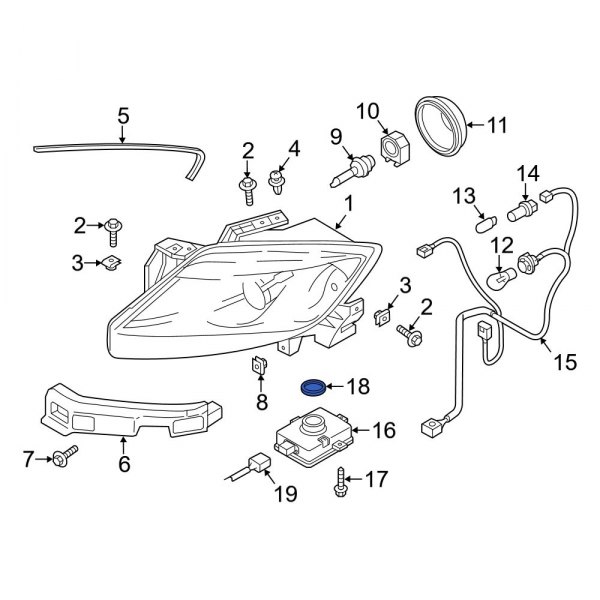 Headlight Control Module Gasket