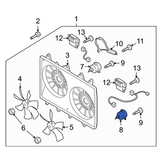 Mazda OE - Left Engine Cooling Fan Motor