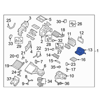 Mazda OE - Front Center HVAC Unit Case Cover