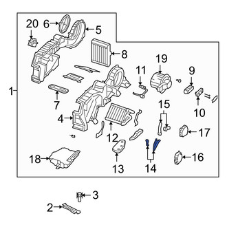Mazda OE - Rear HVAC Mode Door Lever Link