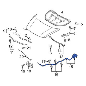 Mazda OE - Front Hood Release Cable