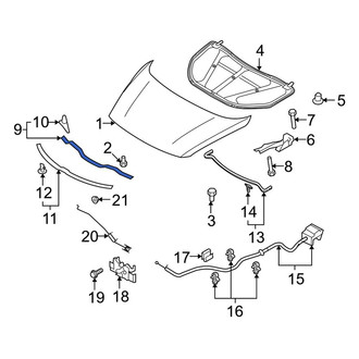 Mazda OE - Front Hood Seal