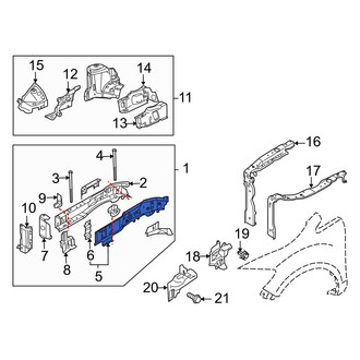 Mazda OE - Front Right Outer Frame Side Member