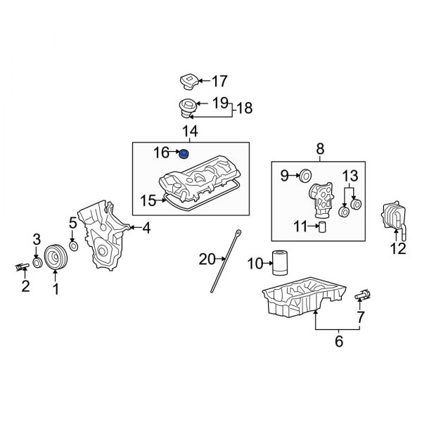 Engine Valve Cover Washer Seal