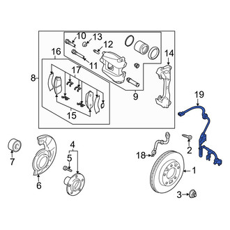 Mazda OE - Front Left ABS Wheel Speed Sensor