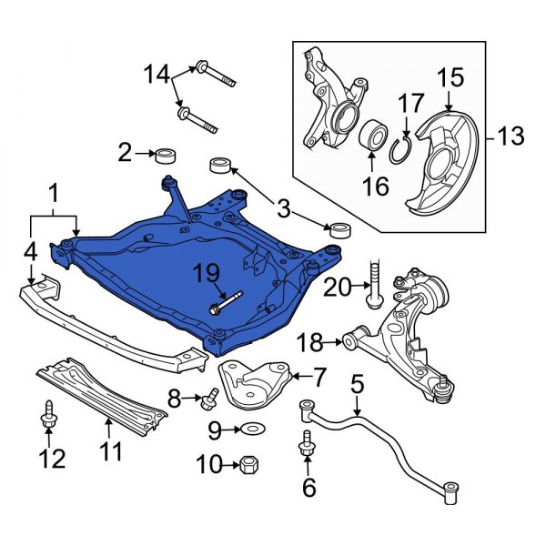 Mazda OE TD113480XD Front Engine Cradle