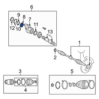 Mazda OE - Front CV Axle Shaft Carrier Bearing