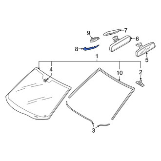 Mazda OE - Front Upper Interior Rear View Mirror Cover