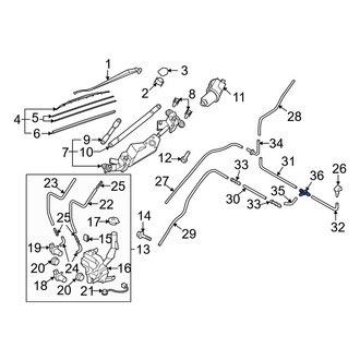 Mazda OE - Liftgate Washer Hose Adapter