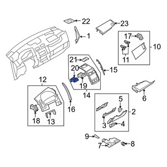 Mazda OE - Left Center Dashboard Air Vent