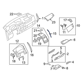 Mazda OE - Right Instrument Panel Molding