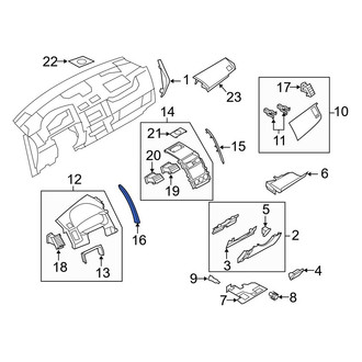 Mazda OE - Left Instrument Panel Molding