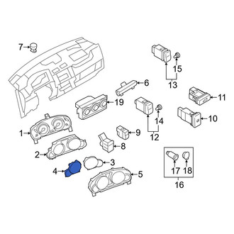 Mazda OE - Left Instrument Panel Lens