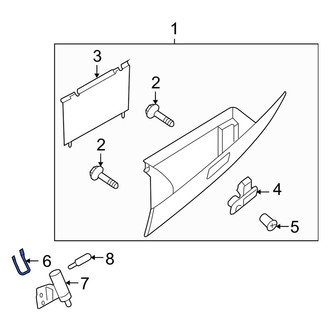 Mazda OE - Front Glove Box Door Striker